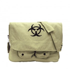 Rothco Vintage Canvas Paratrooper Bag with Bio-Hazard Symbol